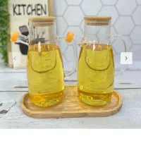 روغن ریز پیرکس یک لیتری جا روغن شیشه