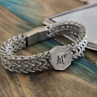 دستبند بافت مردانه استیل مارک AP 5706505487|بدلیجات|تبریز, |دیوار