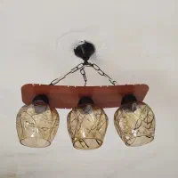 لوستر سالم سه شاخه|لوستر و چراغ آویز|فومن, |دیوار