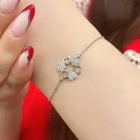 دستبند نقره روکش طلا بال فرشته کد34 نقره سازی|بدلیجات|تبریز, |دیوار