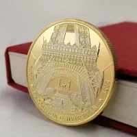 سکه یادبود روکش طلا پاریس و برج ایفل برنزی|کلکسیون سکه، تمبر، اسکناس|کرج, شهرک بنفشه|دیوار