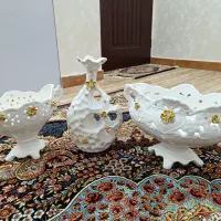 میوه خوری ،آجیل خوری و گلدان ست