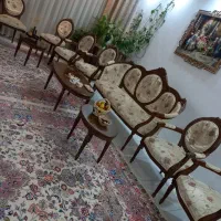 فروش ست مبل ۹نفره و ناهاخوری ۶نفره استیل