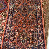 فرش کناره دستبافت ساروق نقشه آمریکایی