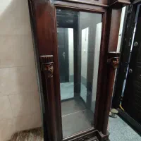 بوفه چوبی بدون زدگی همراه آینه و قفسه شیشه ای|بوفه، ویترین، کنسول|کرج, اصفهانی‌ها|دیوار