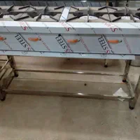 اجاق‌گاز ۴شعله فردار و پایه دار صنعتی استیل
