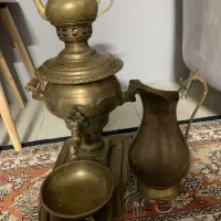 سماور زغالی و چرخ خیاطی