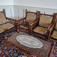 مبل چوبی حصیری