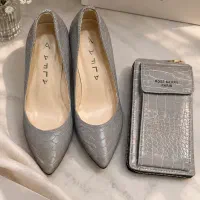 کیف و کفش طوسی سایز کفش ۳۶