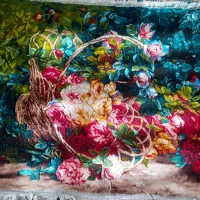 تابلو فرش دستبافت نخ ابریشم|تابلو فرش|کازرون, |دیوار