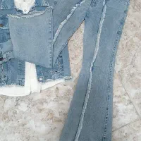 کت لی دخترانه با شلوار دمپا،مانتو چرم نگین دار|لباس|اندیشه, اندیشه فاز ۳|دیوار