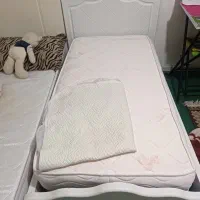 تخت کودک با تشک فنری و محافظ تشک