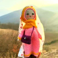 عروسک بافتنی دختر محجبه