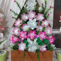 گل کریستال وگل بافتنی|گل مصنوعی|یزد, |دیوار