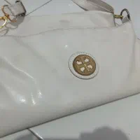 کیف مجلسی سفید مدل ورساچه طرح چرم