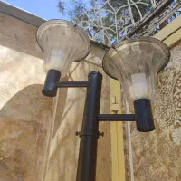 چراغ دوقلو ویلایی+پایه ۲متری