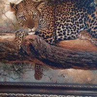 تابلو فرش طرح پلنگ