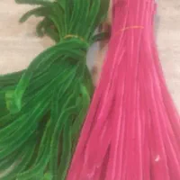 پیپ پاک کن مخملی دو رنگ سبز و سرخابی