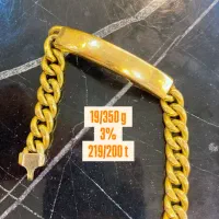 دستبند طلا پلاکدار۳٪