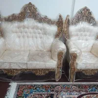 مبلمان سلطنتی شیک و کاملا سالم پارچه زرکوب|مبلمان خانگی و میز عسلی|اهواز, کوروش|دیوار