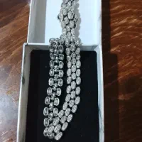 گردنبند استیل طرح جواهر
