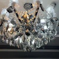 لوستر استیل ۸ شاخه ای با بدنه استیل