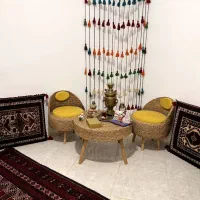 مبل حصیری ۴نفره با جلو مبلی