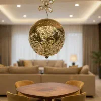 لوستر مدرن وارداتی  دکوراتیو طلایی