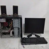 کامپیوتر کیس ومانیتور کیبوردو یک جفت باند