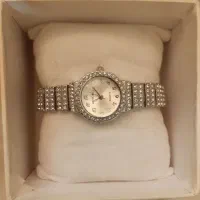 ساعت نقره ای فول نگین شیک و زیبا