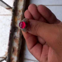 انگشتر یاقوت و فیروزه نقره|جواهرات|بافت, |دیوار