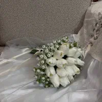 دسته گل عروس/گل لاله عروس/گل رز /گل شیپوری/گل ترند|گل مصنوعی|رشت, رشتیان|دیوار