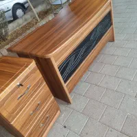 میز مدیریت تمام وکیوم و میز هایگلاس ال دار