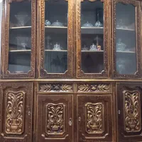 بوفه چوب گردو|بوفه، ویترین، کنسول|تویسرکان, |دیوار