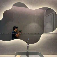 آینه مدل مینیمال ضد بخار کلید لمسی