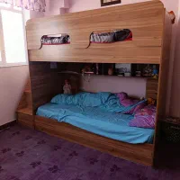 تخت خواب دو طبقه تمام ام دی اف|تخت و سرویس خواب|کرمانشاه, |دیوار