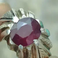 انگشتر نقره دستساز یاقوت