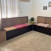 مبلمان Lبا چوب mdf درجه یک روکش پارچه