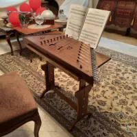 فروش سنتور چوب گردو دو مهر به همراه میز و کتاب