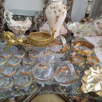 ظروف سرو وپذیرایی کریستال  برنز