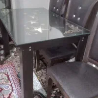 میز ناهارخوری ۴ نفره،سالم روکش صندلی از چرم هستش|میز و صندلی غذاخوری|ری, حمزهآباد|دیوار