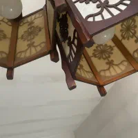 لوستر چوبی ۲ عدد|لوستر و چراغ آویز|اسلام‌شهر, شهرک مفیدی|دیوار