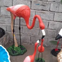 مجسمه فلامینگو بتنی دلفین بتنی و لکلک|مجسمه، تندیس، ماکت|چهارباغ, |دیوار