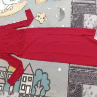 لباس مجلسی دو تیکه سایز۳۶،رنگ قرمز۸۸۰تومن|لباس|باغستان, |دیوار