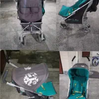 سرویس خواب نوزاد به همراه کالسکه سالم و تمیز|اسباب و اثاث بچه|بومهن, |دیوار