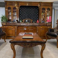 مبلمان اداری کلاسیک رومانی میزمدیریت۲۶۰کتابخانه۴۴۰|دفتر کار|تهران, شهرک شریفی|دیوار