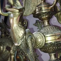 لوستر برنز اصل|لوستر و چراغ آویز|الشتر, |دیوار