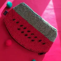 کیف هندوانه ای دست دوز