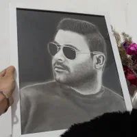 سفارش نقاشی چهره سیاه‌قلم|تابلو، نقاشی، عکس|تربت جام, المهدی|دیوار