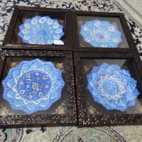 بشقاب مینا کاری با قاب|صنایع دستی و سایر لوازم تزئینی|خمینی‌شهر, |دیوار